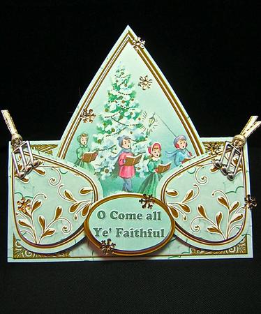 Tree Singers Mint O Come All Ye Faithful Teardrop Trio Kit by Cynthia Massey