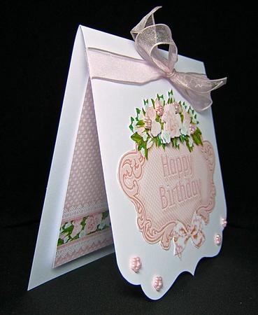 Sentiment Panels Happy Birthday Teal and Peach by Cynthia Massey