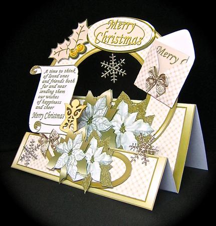 Circle Stepper Kit - Gold Poinsettias by Cynthia Massey