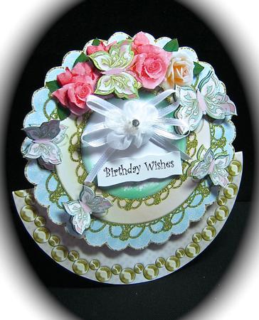 5 Butterflies & Roses Various Occasions Wobble Card 3 by Cynthia Massey
