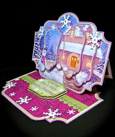 Winter Garden Christmas 5 Panel Easel Card Kit by Cynthia Massey