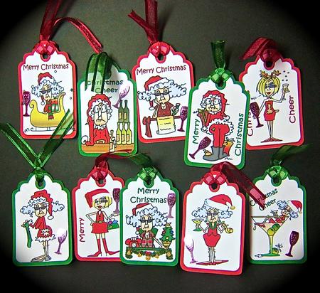 Ten Stella and Friends Christmas Tags by Cynthia Massey