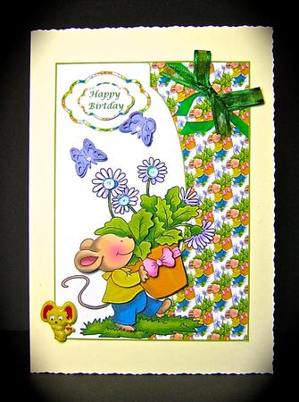Little Mouse Sends Flowers Birthday by Cynthia Massey