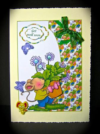Little Mouse Sends Flowers Get Well by Cynthia Massey