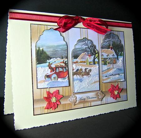 Coach and Friends at Christmas Panel Card by Cynthia Massey