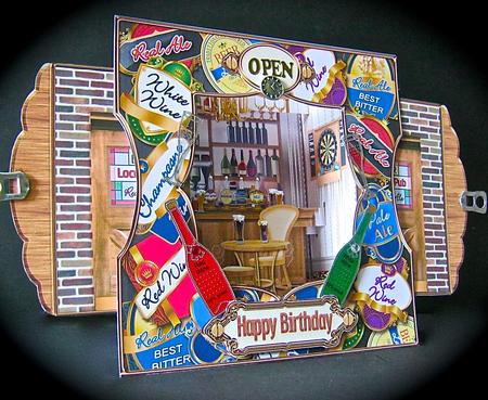 3D Room with a View - Down at the Local Pub by Cynthia Massey