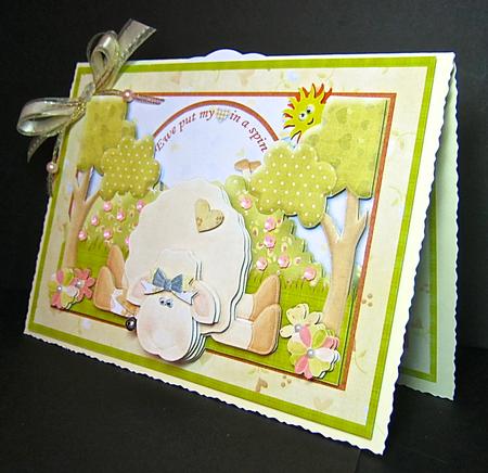 Love Ewe in a Spin Card Kit Birthday Anniversary Valentines by Cynthia Massey
