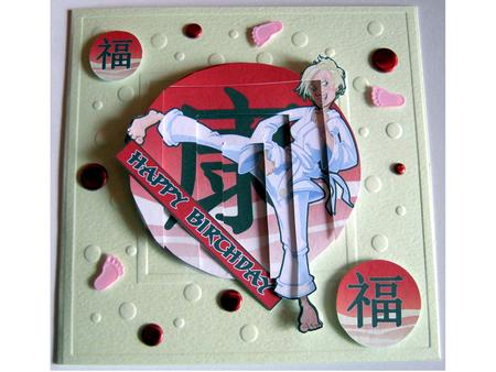 Karate Girl Inverted Pyramid. by Cynthia Massey