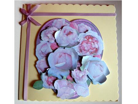 Pink Roses in Heart by Cynthia Massey