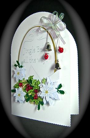 Pastel White Jingle Bells Oval 7x5in Step by Step by Cynthia Massey