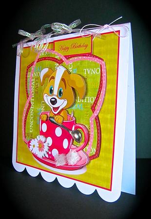 Doggy Love Card Front by Cynthia Massey
