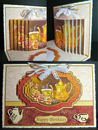 Pop Up Scene Tea Time 3D Card Kit by Cynthia Massey