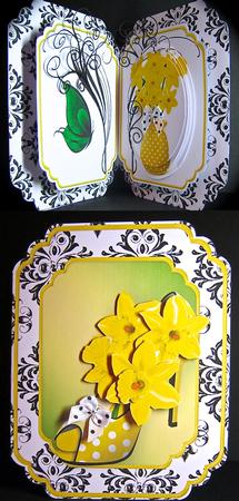 Mothers Day Daffodil Shoe Pop-up Kit by Cynthia Massey