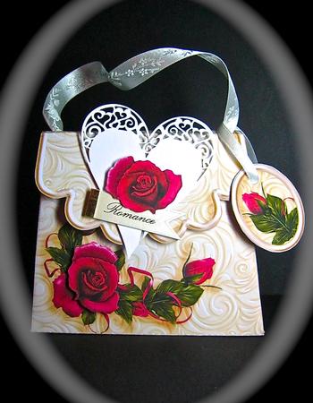 Handbag Gift Box Red Roses Valentine by Cynthia Massey