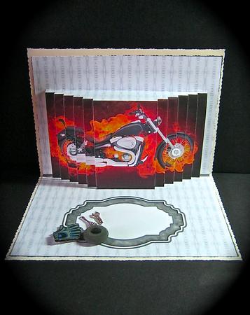 Pop Up Scene Motorbike 3D Card Kit by Cynthia Massey