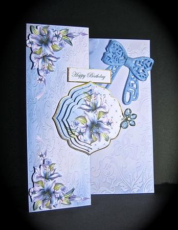 Purple Lily No Hole Fold Back Card Mini Kit by Cynthia Massey