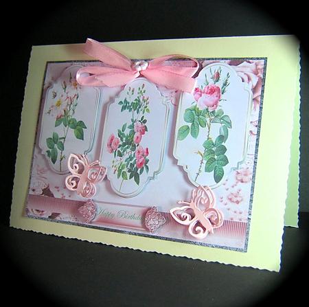 Delicate Rose Panel Card by Cynthia Massey