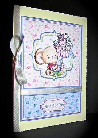 Message from Mouse Card Topper & Decoupage by Cynthia Massey