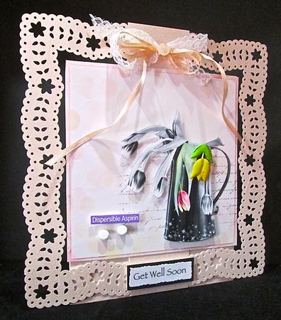 Vase of Tulips Swirl Stacker 8x8inch by Cynthia Massey