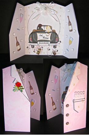 Pink Wedding Jacket Card Mini Kit by Cynthia Massey