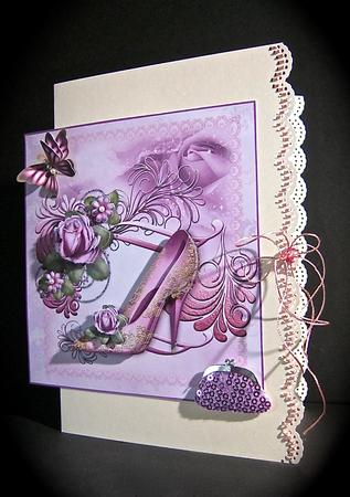 Sophisticated Lady Shoes Card Topper by Cynthia Massey