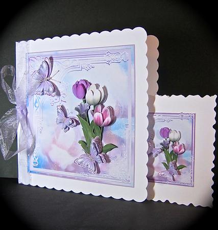 8x8 Topper Mini Kit Tulip Flutters with Decoupage by Cynthia Massey