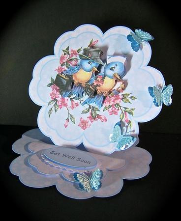 Get Well Petal Easel Card by Cynthia Massey