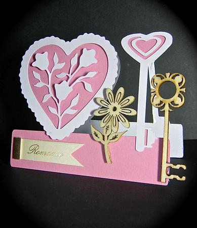 449 Heart and Key Card by Cynthia Massey