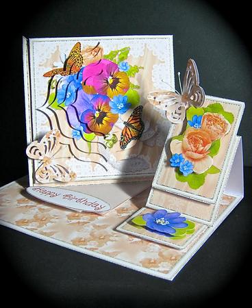 Spring Pansies Easel and a Half by Cynthia Massey