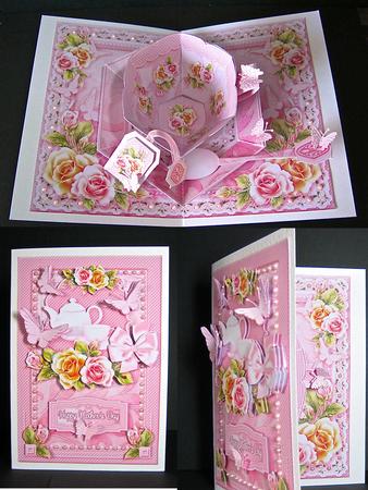Time for Tea Pop-up Kit - Roses and Butterflies by Cynthia Massey