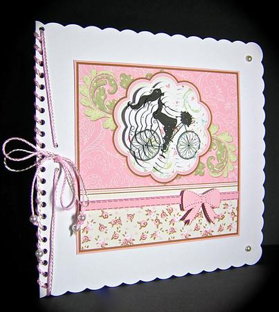 Elegant Cyclist Card Topper & Pyramage by Cynthia Massey