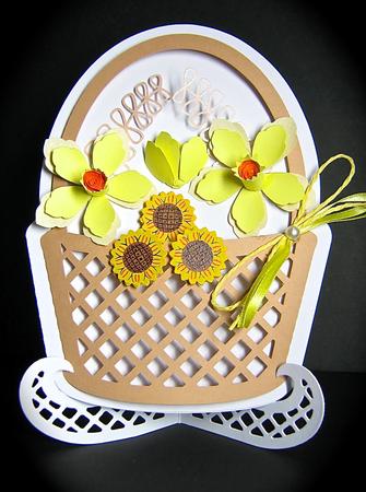 290 Lattice Basket of Flowers by Cynthia Massey