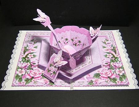 Time for Tea Pop-up Kit - Pink Peonies and Butterflies by Cynthia Massey