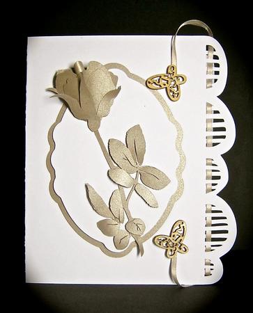 Decoupage Style Rose Card by Cynthia Massey