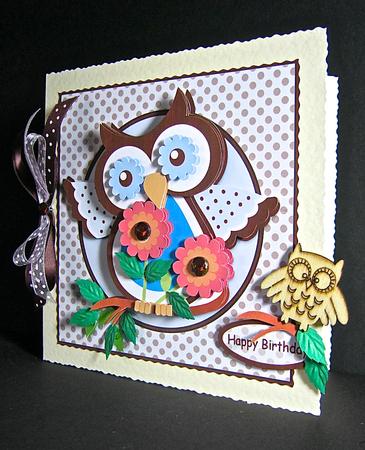 Springtime Owl 2 8x8 Mini Kit by Cynthia Massey