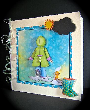 April Showers Card Front by Cynthia Massey