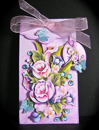Pink Peonies Gift Card Money Envelope Mini Kit by Cynthia Massey