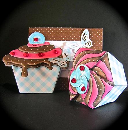 Creamy Cupcake Gift Box, Card & Matching Envelope by Cynthia Massey