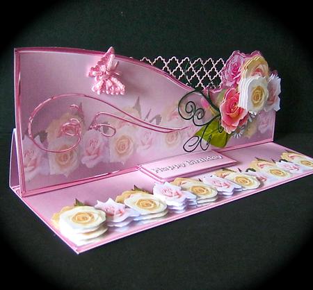 Coloured Roses Large Dl Easel Mini Kit by Cynthia Massey