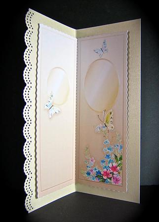Vintage Roses and Butterflies Large Dl Blank Insert by Cynthia Massey