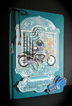 Silver Motorbike Pyramage Topper by Cynthia Massey