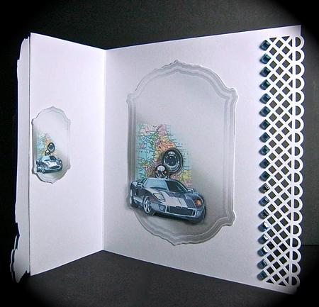 Silver Sports Car Insert Plates by Cynthia Massey
