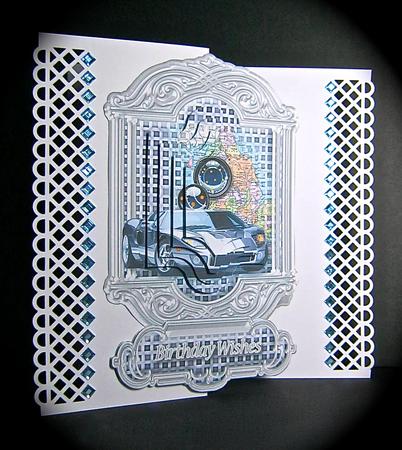 Silver Sports Car Pyramage Topper by Cynthia Massey