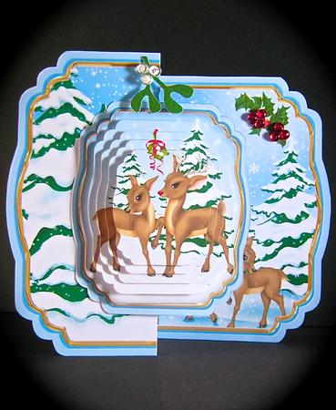 Christmas Reindeer Fold Back Mini Kit by Cynthia Massey