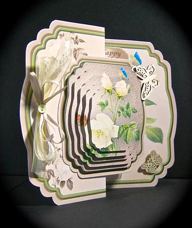 White Roses Fold Back Mini Kit by Cynthia Massey