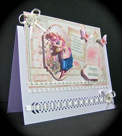 Vintage Rose Garden Card Topper & Decoupage by Cynthia Massey