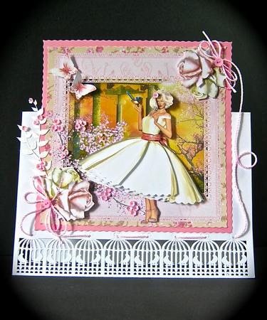 1950's Style Pink and Lemonade Roses Mini Kit by Cynthia Massey