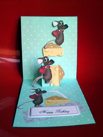 Just a Little Mouse Card Pop Up by Cynthia Massey