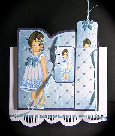 Little Girl Bookmark Card by Cynthia Massey