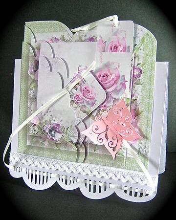 Rose and Flowers Bookmark Card by Cynthia Massey